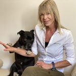 Author Louise Stapleton-Frappell with her dog, Jambo.