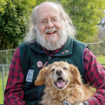 Author Don Hanson and his dog, Muppy